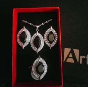 Sterling Silver Black Onyx Set
